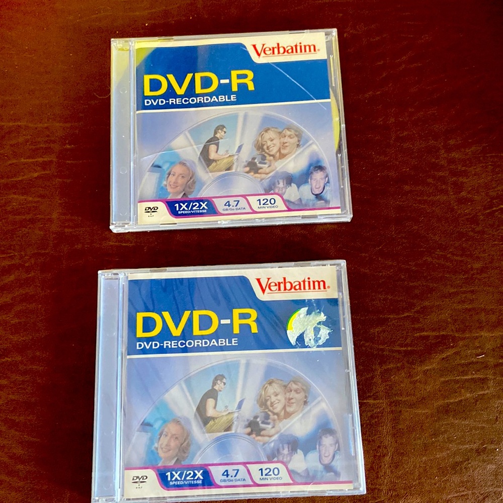 Set of two DVD-R still sealed